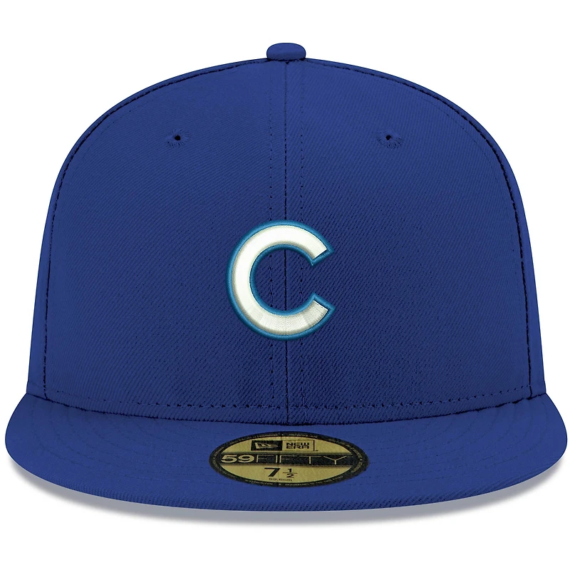 Men's New Era Royal Chicago Cubs White Logo 59FIFTY Fitted Hat