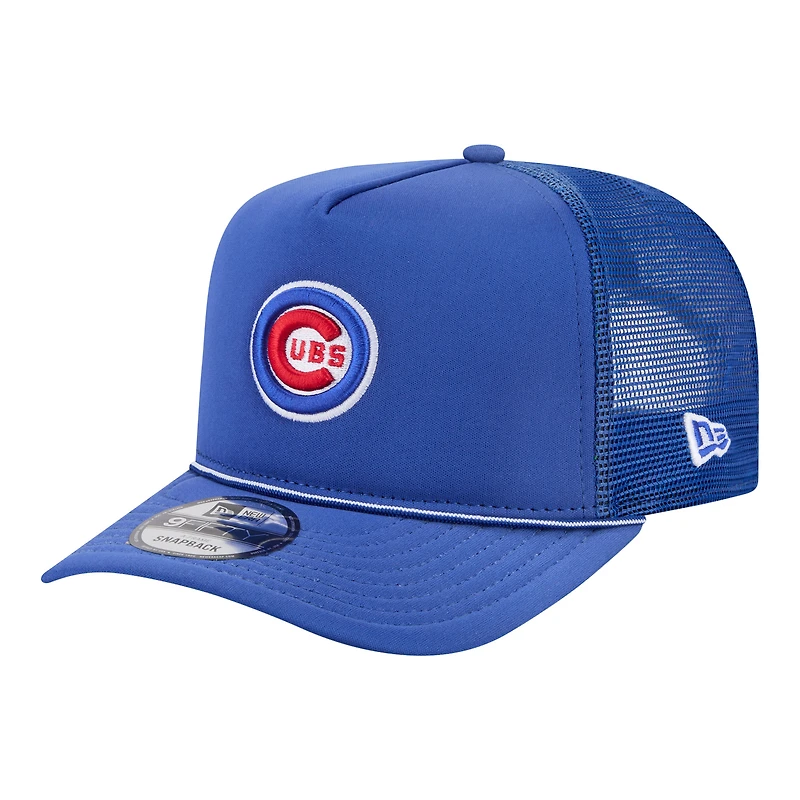 Men's New Era  Royal Chicago Cubs Worn A-Frame 9FIFTY Trucker Snapback Hat