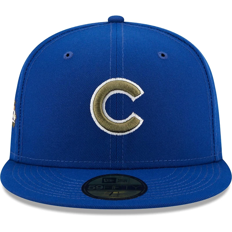 New Era Royal Chicago Cubs Wrigley Field 100 Years Botanical 59FIFTY pour homme - Casquette ajustée