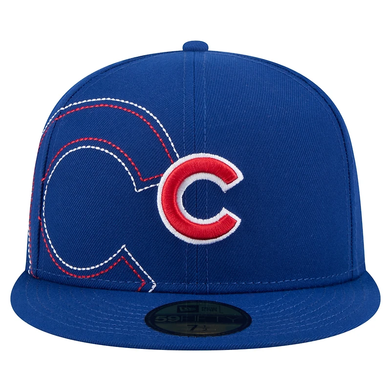 Casquette ajustée 59FIFTY Royal Chicago Cubs pour homme New Era