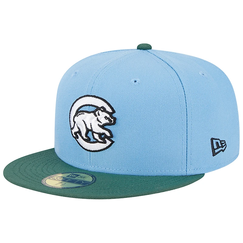 Men's New Era  Sky Blue/Cilantro Chicago Cubs Wrigley Field 59FIFTY Fitted Hat