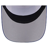 Men's New Era Stone/Royal Chicago Cubs Text A-Frame Trucker 9FORTY Hat