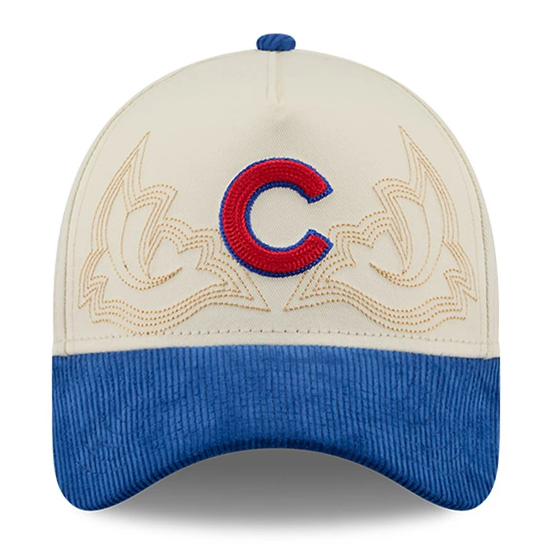 Men's New Era Stone Chicago Cubs Western Stitch 9FORTY A-Frame Adjustable Hat