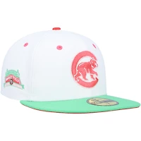 Casquette ajustée 59FIFTY Chicago Cubs Watermelon Lolli New Era pour homme, blanc/vert