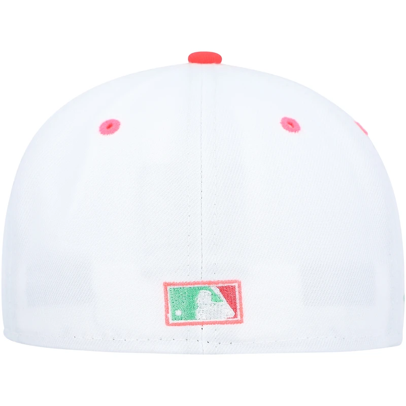 Casquette ajustée 59FIFTY Chicago Cubs Watermelon Lolli New Era pour homme, blanc/vert