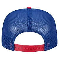 Casquette snapback New Era 9FIFTY blanche/rouge pour homme, style rétro des Chicago Cubs