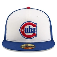 Casquette ajustée 59FIFTY On-Field des Chicago Cubs, collection alternative authentique, blanche/bleue New Era pour homme