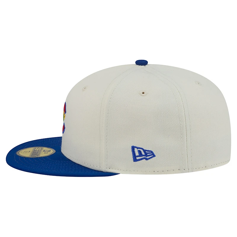 Men's New Era White/Royal Chicago Cubs Blossom 59FIFTY Fitted Hat