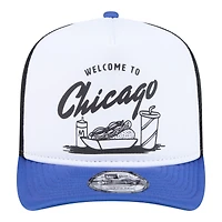 Men's New Era  White/Royal Chicago Cubs Foodie A-Frame 9FIFTY Trucker Snapback Hat