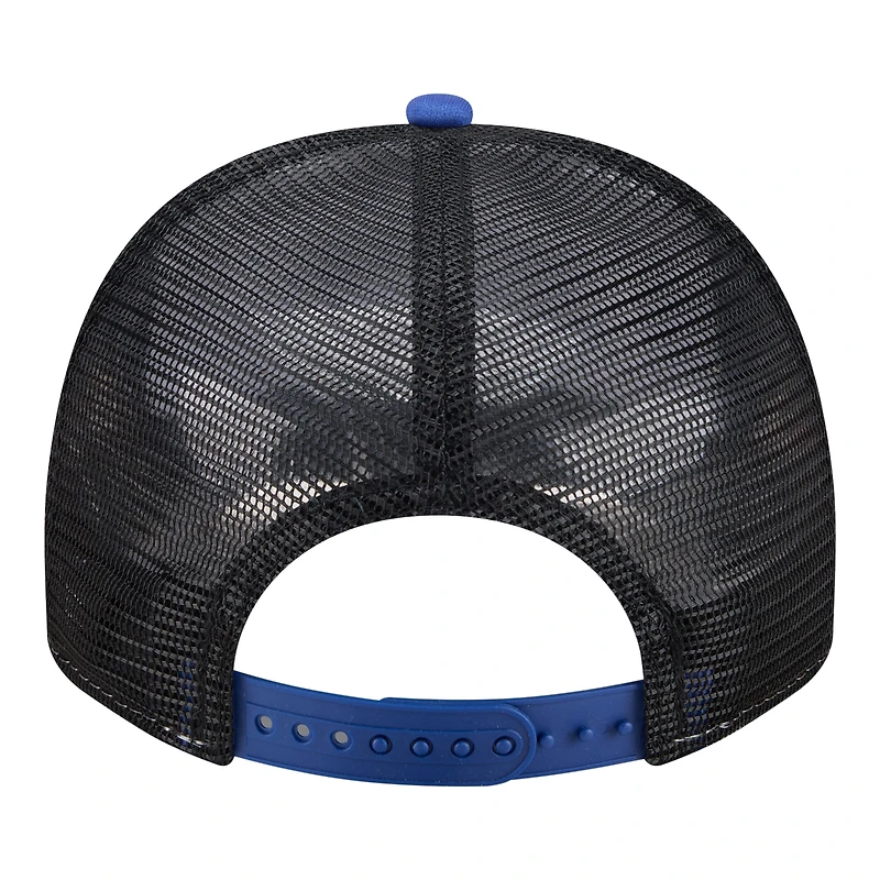 Casquette trucker New Era 9FIFTY pour homme, blanche et bleue, Chicago Cubs Foodie, modèle A-Frame.