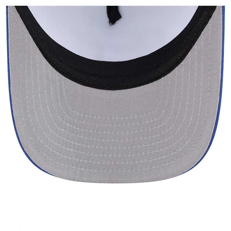 Casquette trucker New Era 9FIFTY pour homme, blanche et bleue, Chicago Cubs Foodie, modèle A-Frame.