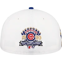 Men's New Era White/Royal Chicago Cubs Major Sidepatch 59FIFTY Fitted Hat