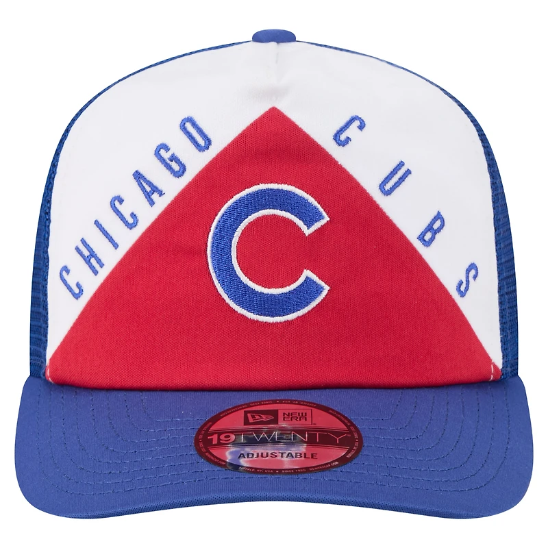 Men's New Era White/Royal Chicago Cubs Retro Cut 19TWENTY Adjustable Trucker Hat