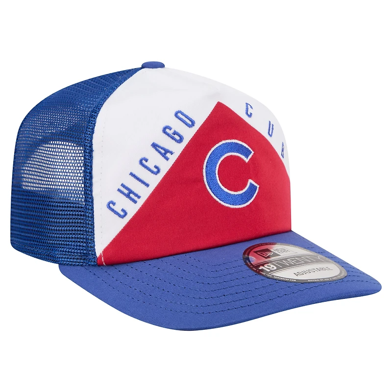 Men's New Era White/Royal Chicago Cubs Retro Cut 19TWENTY Adjustable Trucker Hat