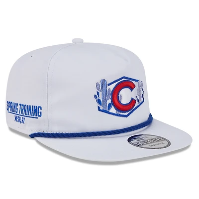 Men's New Era  White Chicago Cubs 2025 Spring Training Palm Golfer Snapback Hat