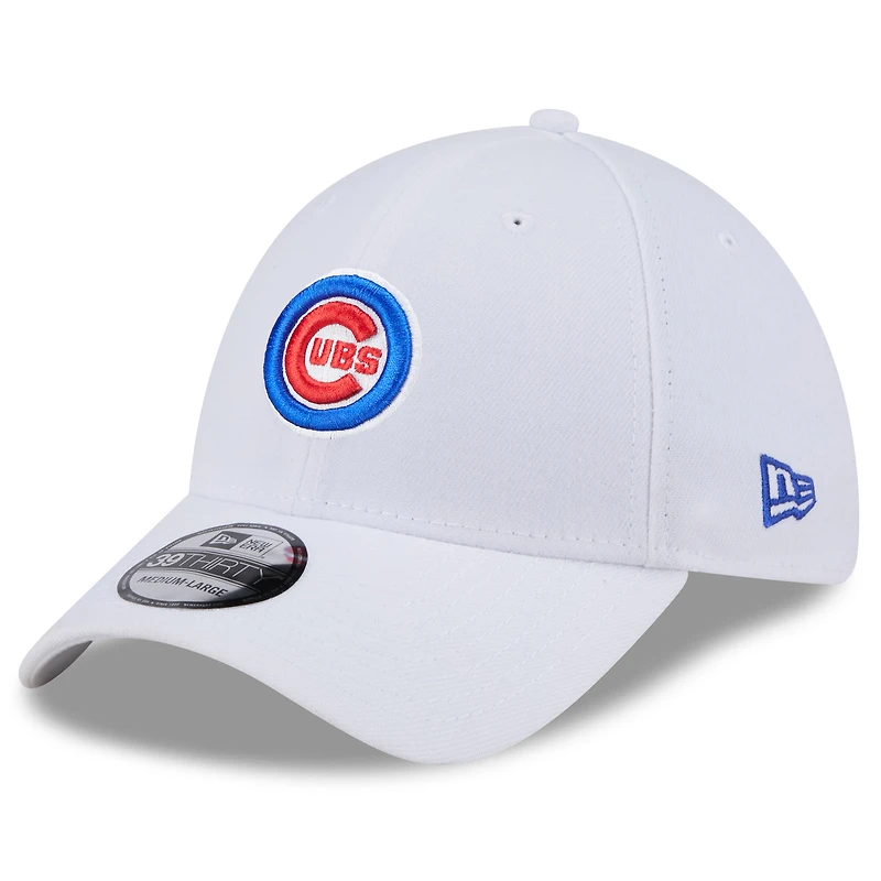 Casquette 39THIRTY Flex blanche des Chicago Cubs de New Era pour homme