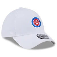 Casquette 39THIRTY Flex blanche des Chicago Cubs de New Era pour homme