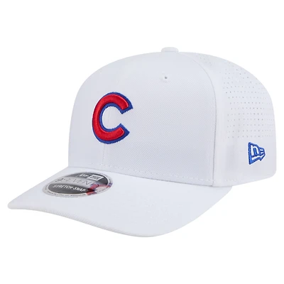 Casquette ajustable COOLERA 9SEVENTY blanche des Chicago Cubs de New Era pour homme