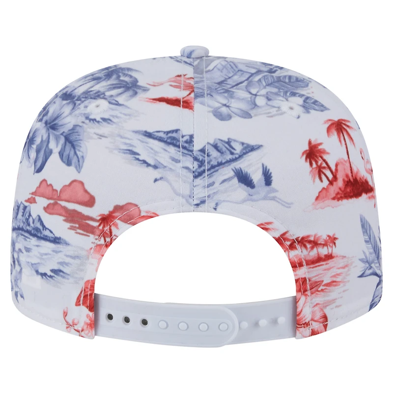 Casquette snapback blanche à imprimé Island Golfer des Chicago Cubs de New Era pour homme