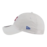 Casquette New Era blanche pour homme Chicago Cubs, modèle classique décontracté en tissu ripstop, ajustable