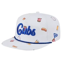 Casquette ajustable New Era blanche Chicago Cubs Team Cheer Rope 19TWENTY pour homme
