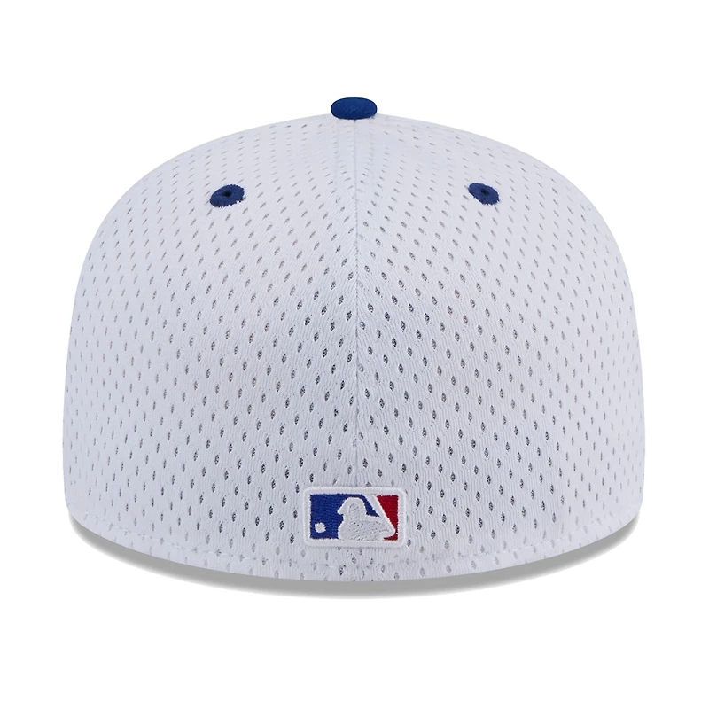 Casquette ajustée 59FIFTY en maille Throwback blanche des Chicago Cubs New Era pour hommes