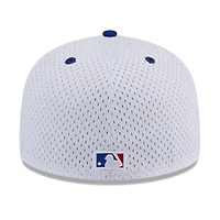 Casquette ajustée 59FIFTY en maille Throwback blanche des Chicago Cubs New Era pour hommes