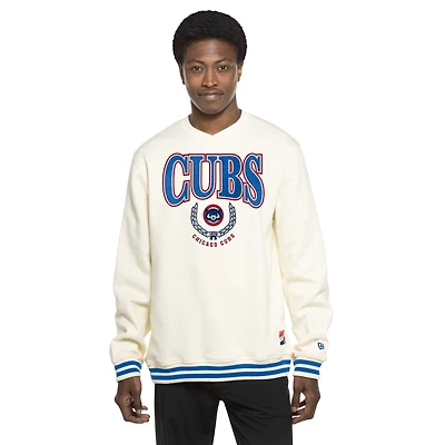 Men's New Era White Chicago Cubs Throwback Sweatshirt