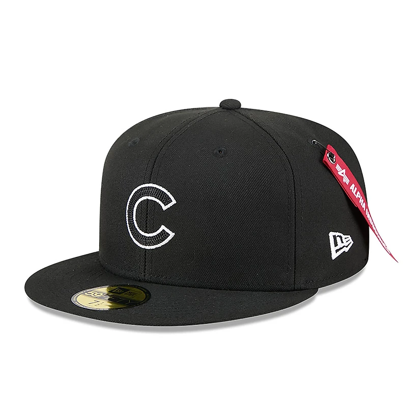 Men's New Era x Alpha Industries  Black Chicago Cubs 59FIFTY Fitted Hat