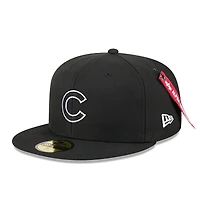 Men's New Era x Alpha Industries  Black Chicago Cubs 59FIFTY Fitted Hat