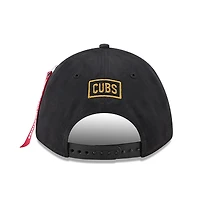 Men's New Era x Alpha Industries  Black Chicago Cubs A-Frame 9FORTY Adjustable Hat
