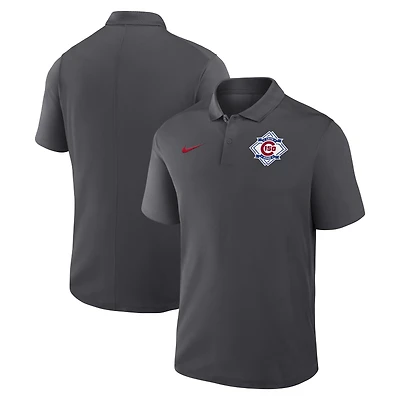 Men's Nike Anthracite Chicago Cubs 150th Anniversary Victory Dri-FIT Polo