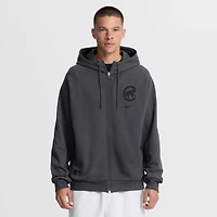 Sweat à capuche zippé Nike anthracite Chicago Cubs Authentic Collection Player Raglan Dri-FIT pour homme