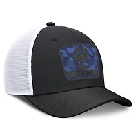 Men's Nike Black/White Chicago Cubs Camo Rise Trucker Dri-FIT Adjustable Hat