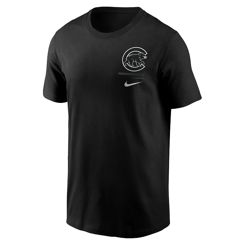 Men's Nike  Black Chicago Cubs Bar Loading T-Shirt