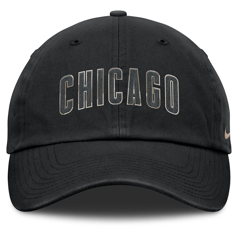 Casquette ajustable Nike noire Chicago Cubs Camo Pack Club pour homme