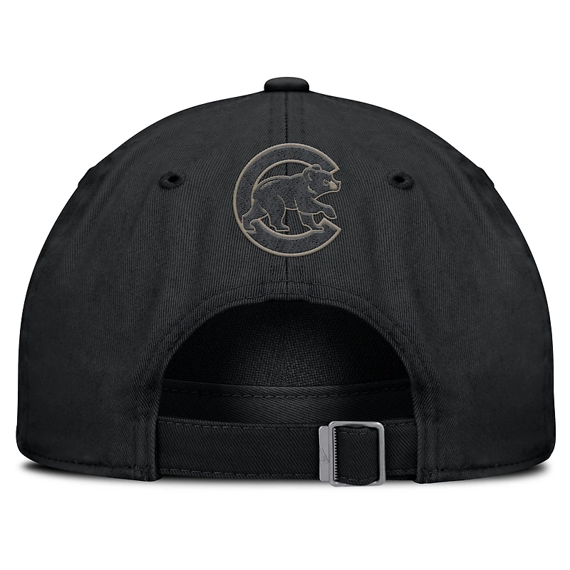 Casquette ajustable Nike noire Chicago Cubs Camo Pack Club pour homme