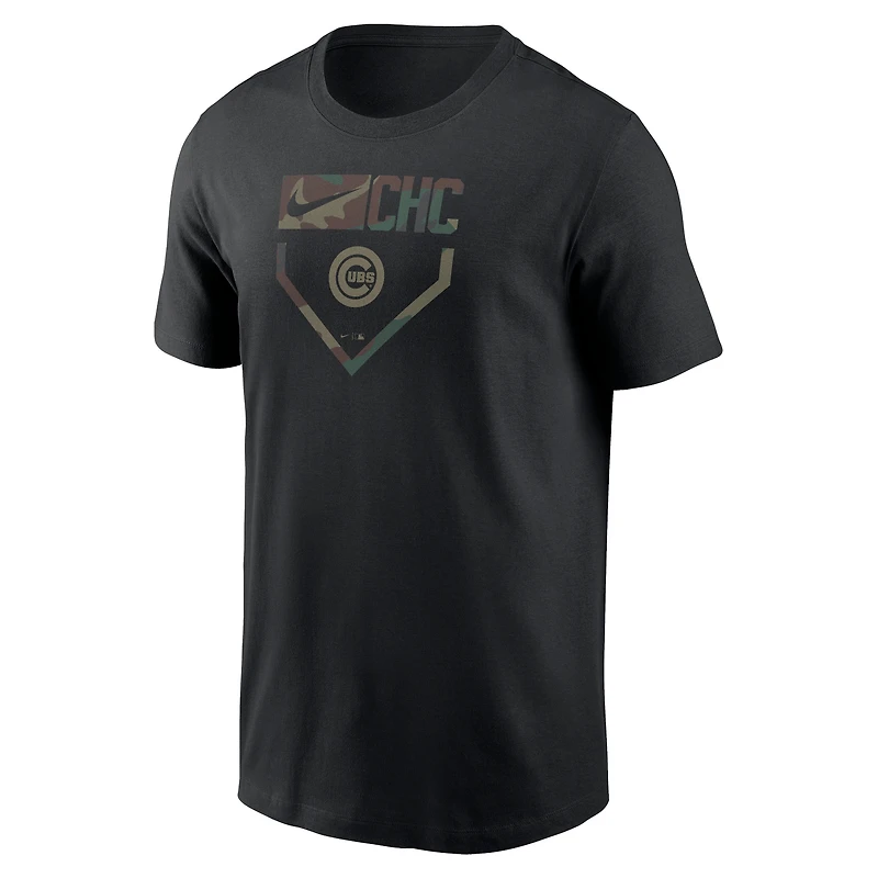 Men's Nike Black Chicago Cubs Camo T-Shirt