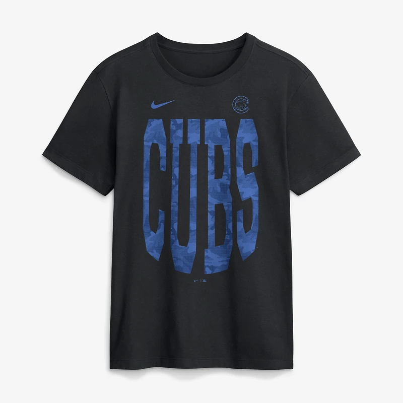 Men's Nike Black Chicago Cubs Camo Velocity Victor T-Shirt