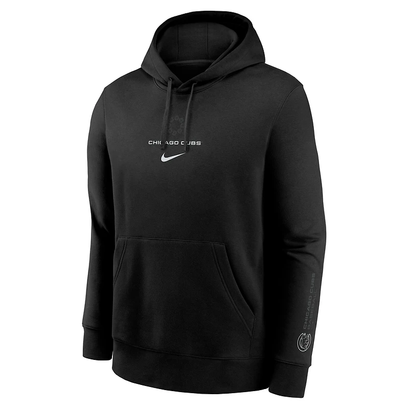 Sweat à capuche en molleton Nike noir Fashion Club des Chicago Cubs pour homme