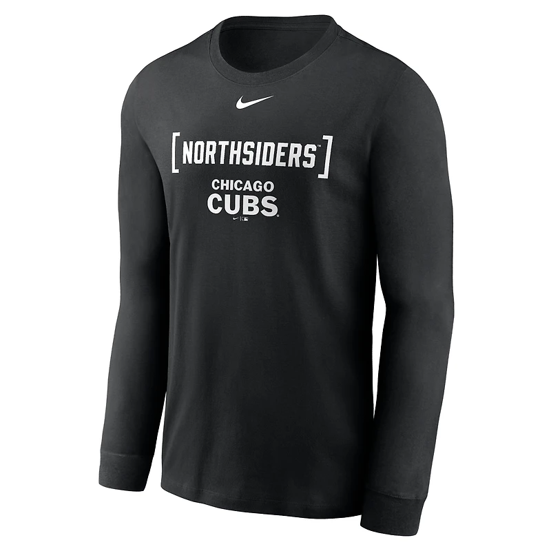 Men's Nike Black Chicago Cubs Local Nickname Long Sleeve T-Shirt