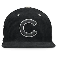 Casquette structurée à fermeture snapback Nike Chicago Cubs Pro en velours côtelé noir pour homme