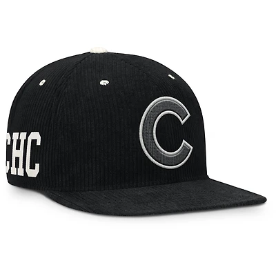 Men's Nike Black Chicago Cubs Pro Corduroy Structured Snapback Hat