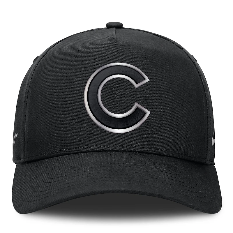Casquette ajustable Nike Chicago Cubs Rise Dri-FIT noire pour homme