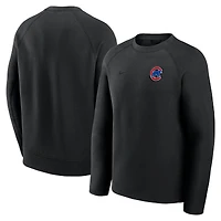 Men's Nike Black Chicago Cubs Tech Fleece Raglan Sweatshirt