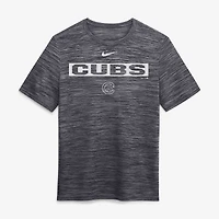 T-shirt Nike Velocity Dri-FIT noir pour homme des Chicago Cubs