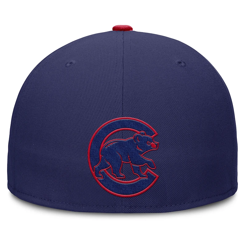 Men's Nike Blue Chicago Cubs Wordmark Dri-FIT Round Bill True Fitted Hat