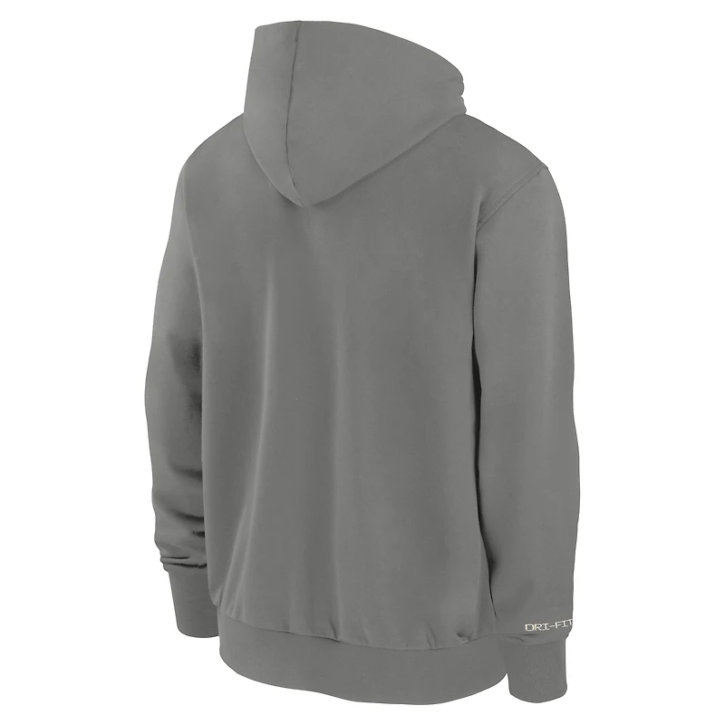 Men's Nike Charcoal Chicago Cubs Authentic Collection Travel Performance Full-Zip Hoodie