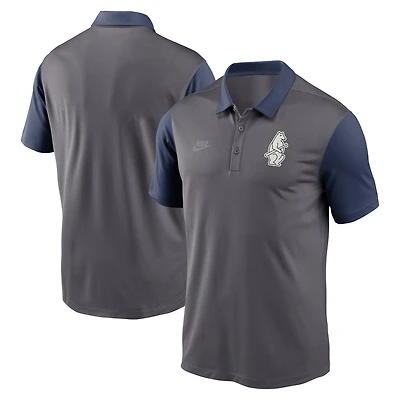 Men's Nike Charcoal Chicago Cubs Franchise Cooperstown Collection Polo