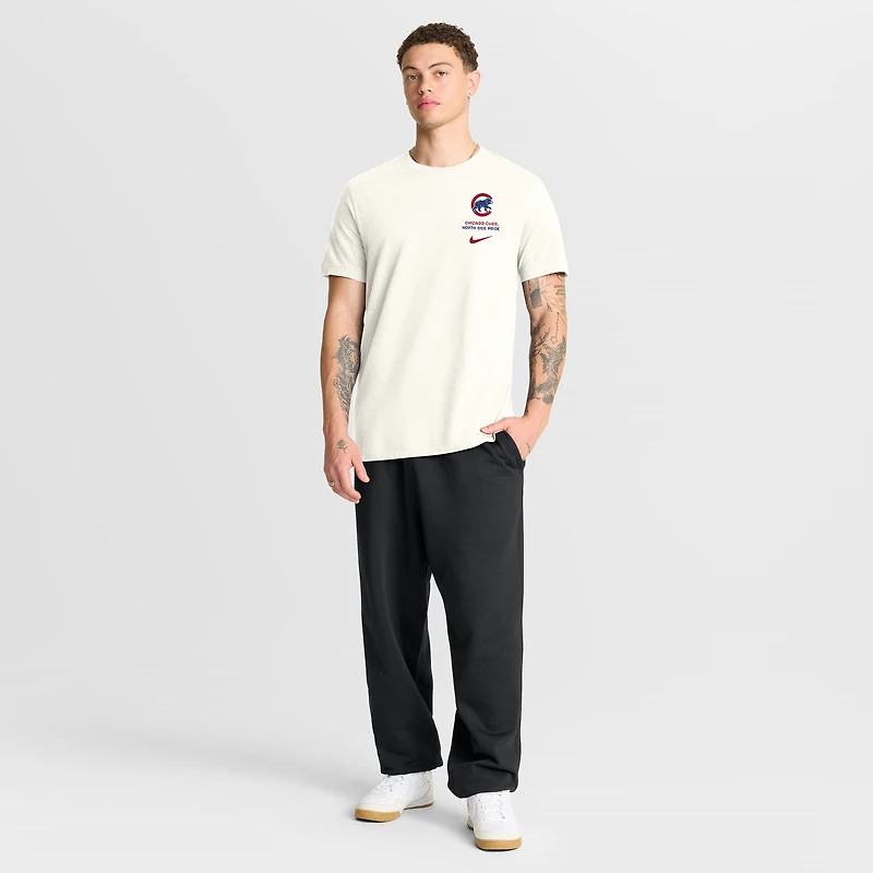 Men's Nike Cream Chicago Cubs Primetime 2-Hit T-Shirt
